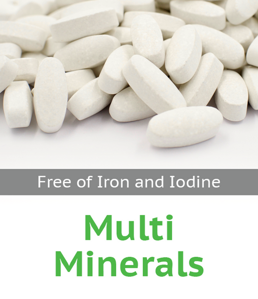 Multi Mineral Iron and Iodine Free Tablet - 100 Count