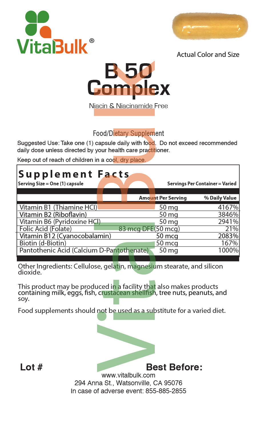 B 50 Complex - 100 Count