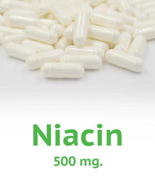 Niacin 500 mg Capsule - 60 Count